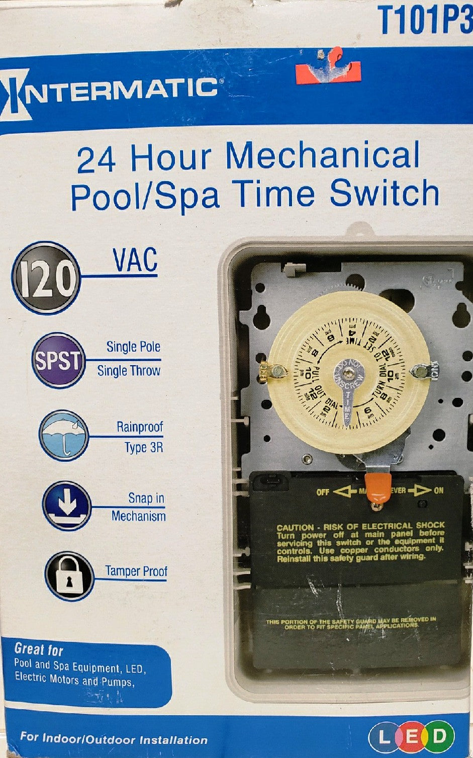 24-Hour T101P3 Mechanical Time Switch