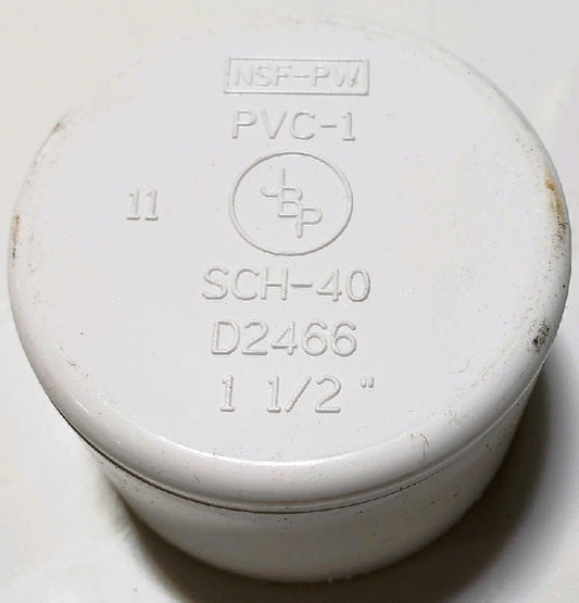 1-1/2 PVC Cap "Slip"