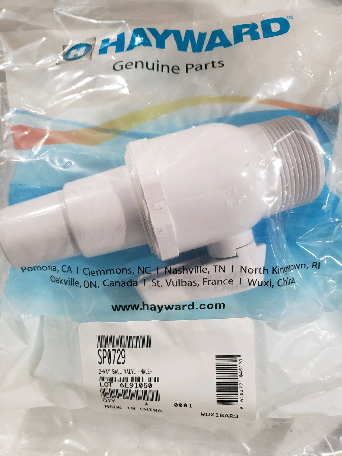 Hayward SP0729 2-Way Ball Valve -Male-