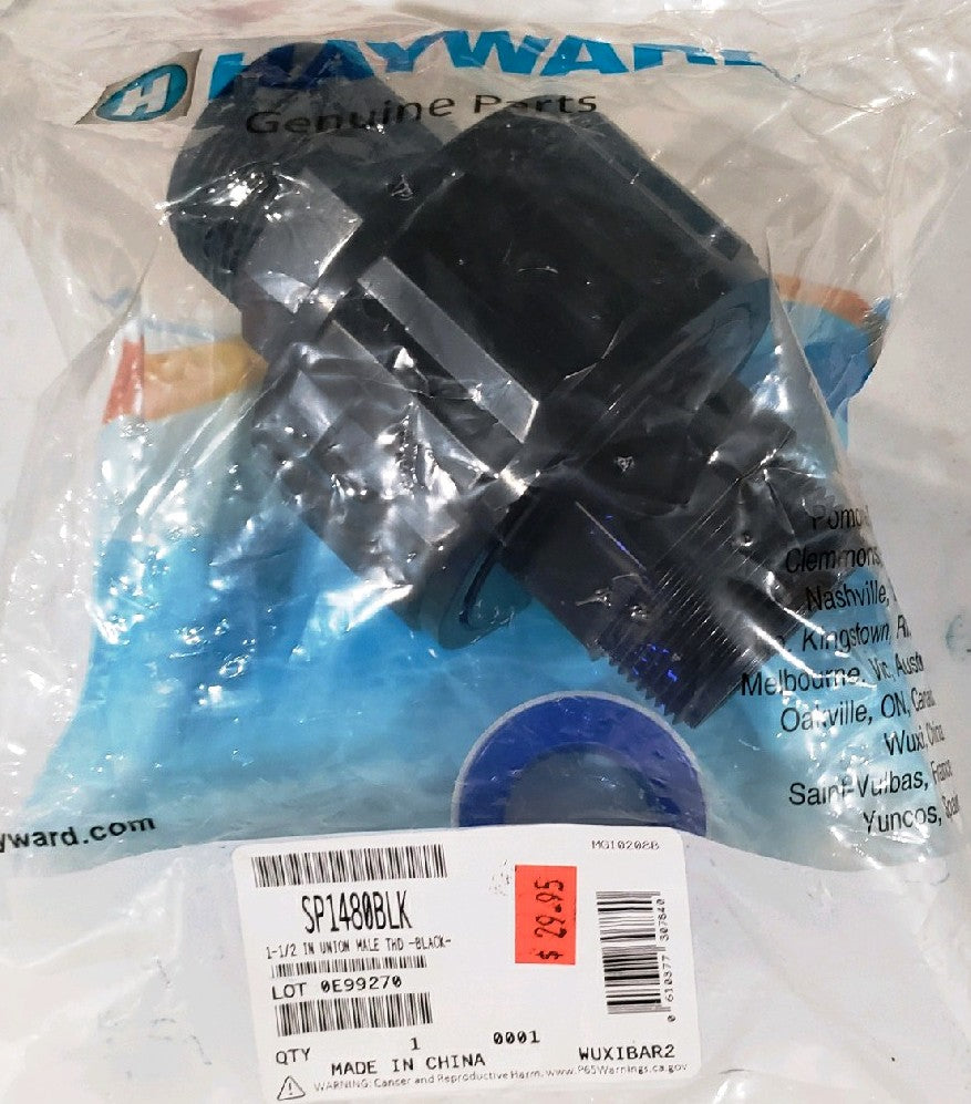 Hayward SP1480BLK 1-1/2 In Union Male THD -Black-