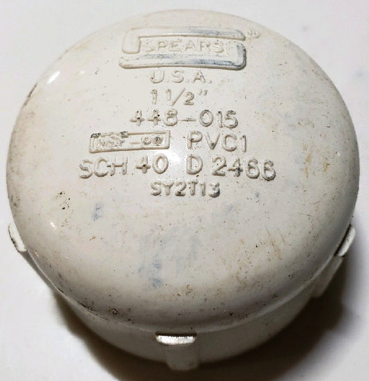 1-1/2" PVC Cap "Threaded" 448