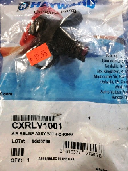 Hayward CXRLV1001 Air Relief Assy W/O-Ring